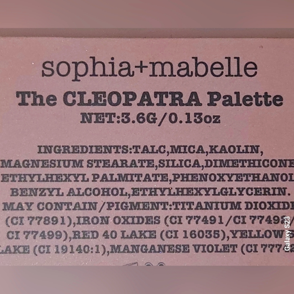 sophia + mabellle Cleopatra Palette 3.6 G/ 0.13 OZ New WOT Eye Shawdow - Picture 4 of 5